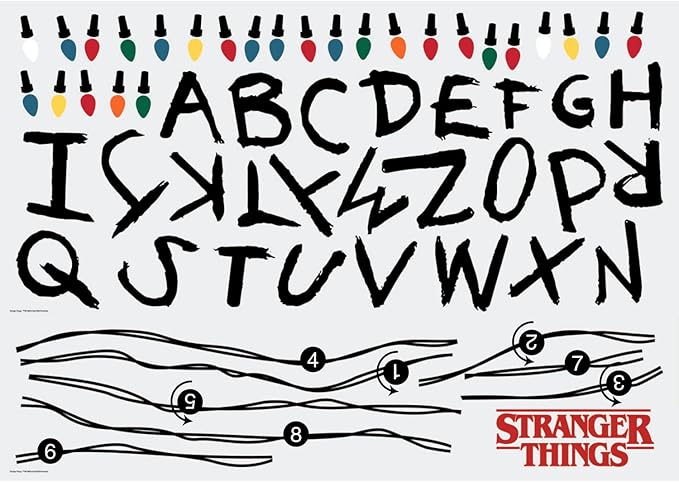 RoomMates RMK5240GM Netflix Stranger Things Christmas Light Peel and Stick Giant Wall Decals with Alphabet