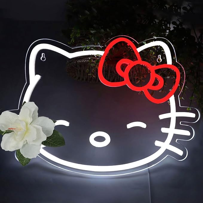Pugna Cat Neon Signs for Wall Decor Cute Neon Lights for Bedroom Led Business Signs Suitable for Bedroom Man Cave Christmas Best Gift