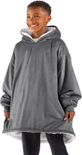 Bare Home Wearable Blanket Hoodie - Soft Plush Sherpa - Warm and Cozy - Oversized Wearable Blanket - Adult & Kid Sizes