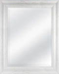 MCS 18 by 24 inch Scoop Mirror, 23.5 by 29.5 inch Outside Dimension, White Wash Finish 20547