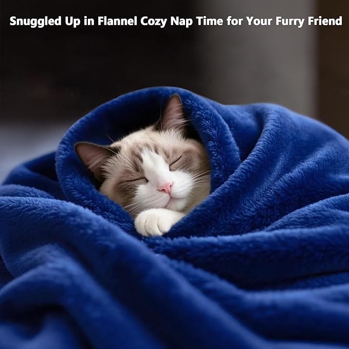 Lukeight Fleece Throw Blanket, Luxury Cozy Fuzzy Lightweight Soft Blankets for Sofa Couch Bed Car Travel and Camping (Navy, 50x60 Inches)