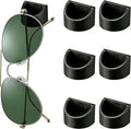 Eyewear Organizer 6 Pack, Wall Hanging Strong Adhesive Glasses Holder for Sunglasses, Reading Glasses at Car, Office, Home, Driver, Workshop(Black)