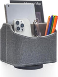 UnionBasic Rotating Desk Organizer, 360 Desk Spinning Caddy, Desktop TV Guide/Mail/Media/Remote Controller Holder Organizer, Barry Grey