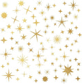 Sparkle Decals Star Wall Decals Nursery Wall Decal Kids Room Decor Stars Walls Art Murals Baby Room Star Stickers Peel and Stick Removable Decal Celestial Decoration(Vintage Gold)