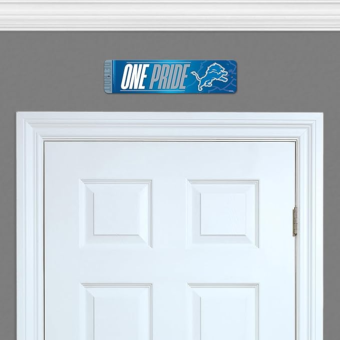 Rico Industries NFL Football Metal Street Sign 4" x 15" Home Décor - Bedroom - Office