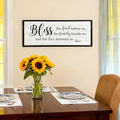 Bless the Food Before Us, the Family Beside Us, and the Love between us Framed Wall Art for Dining Room, 40''×15'' Holy Positive Religious Rustic Bible Verse for Christian God Jesus Christ Prayer