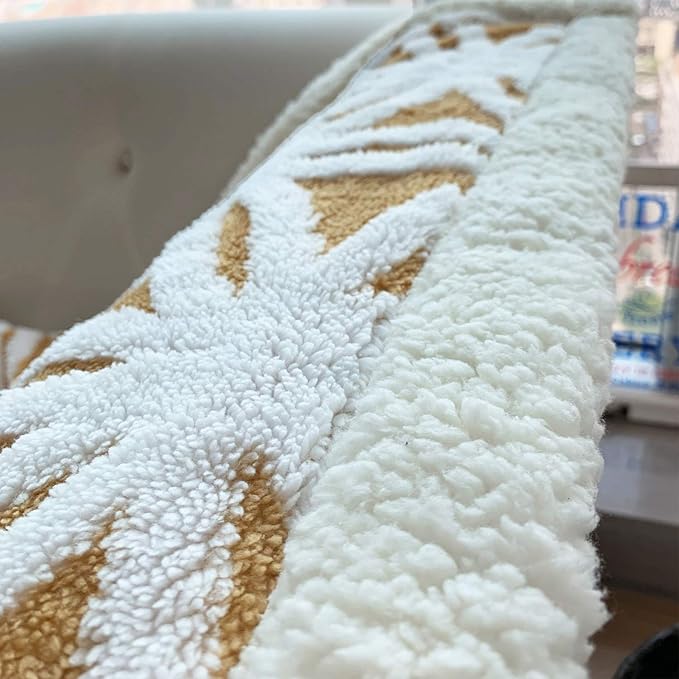 LOMAO Sherpa Fleece Blanket Easter Gifts for Mom Cozy Soft Throw Blanket for Women Men Dual Sided Couch Sofa Bed Blanket (Yellow, 71''x80'')