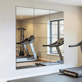 VASUHOME Home Gym Mirrors 12 Inch x 12PCS, HD Glass Wall Mounted Mirror Tiles for Home Gym, Bedroom, Living Room, Door, Closet