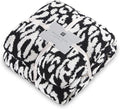 MH MYLUNE HOME Ultra Soft Leopard Throw Blanket (50x60 inches) Microfiber Blanket Plush Warm Reversible Cheetah Blanket Leopard Pattern Throw for Couch Bed Sofa - Black and White, 50"x60"