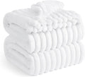 Bedsure GentleSoft White California King Size Blanket for Couch - Cozy Soft Blankets for Women, Cute Small Fleece Throws for Girls, Birthday Gifts for Women, Bright White, 102x96 Inches