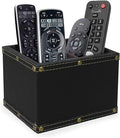 DreamsEden 2 Slots Wood Remote Control Holder Storage Box (Black)