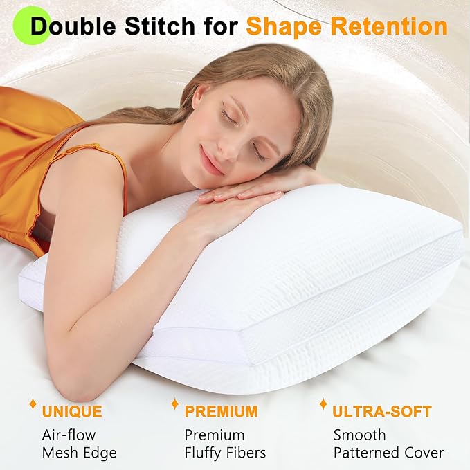 18x18 Pillow Inserts Set of 2, Down Alternative Throw Pillow Inserts with 100% Cotton Cover, Machine Washable Reading Pillows, Decorative Pillows for Bed, Sofa, and Couch