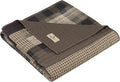 Woolrich Luxury Quilted Throw - Cabin Lifestyle, Patchwork with Moose Design All Season, Lightweight and Breathable Cozy Bedding Layer Throws for Couch Sofa, 50" W x 70" L, Winter Hills Tan