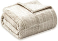 COOVA Fleece Throw Blanket for Couch, Super Soft and Cozy 3D Jacquard Warm Blankets, Lightweight and Fuzzy Throw for Bed, Sofa, Chair, Giftable (Taupe, 50"x60")