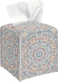 Vintage Boho Tissue Box Cover, Tissue Holder Square with Bottom Belt for Home Bathroom Office Vanity Countertop, Housewarming Gifts Ideas for Women Friends Mom Bestie -11