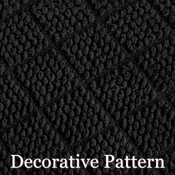 Whale Flotilla Fuzzy Fleece Throw Blanket for Couch, Bed, Soft Fluffy Jacquard Waffle Blankets for All Season, Lightweight and Warm, 50x60 Inch, Black