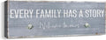 Farmhouse Inspirational Wall Art Every Family Has A Story Quote Saying Wall Plaque Sign Vintage Family Decorative Signs Home Decor Canvas Print Art for Bedroom, Living Room, Hallway, Entryway 12"x36"