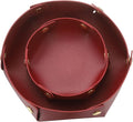 uxcell 2 Pcs Valet Tray for Women and Men, PU Leather Jewelry Tray Entryway Table Bedside Nightstand Catchall Storage Organizer for Jewelry Key Coin Watch Wallet (2 Size, Wine Red)