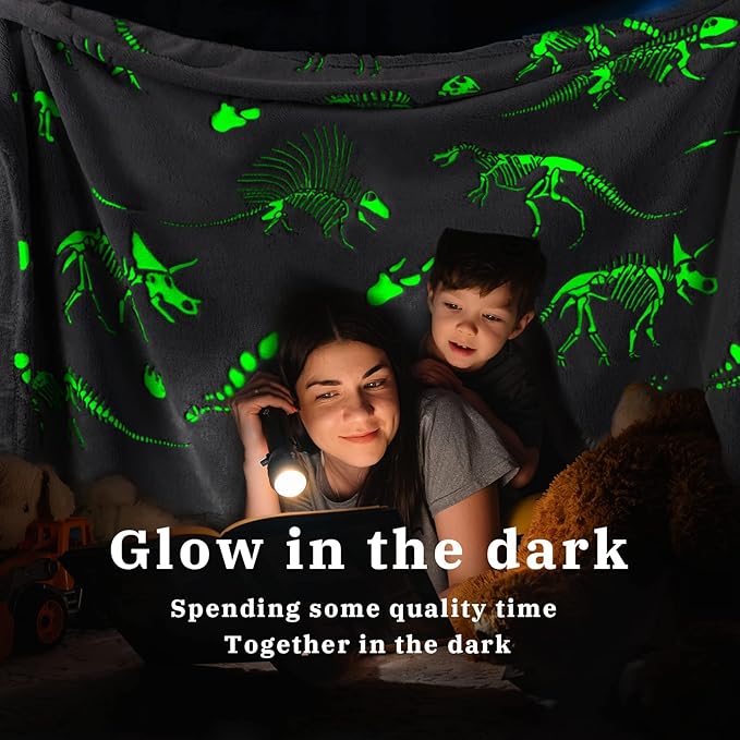 Soft Blanket Dinosaur Fleece Blankets Kids Dinosaur Gifts for Boys 60"x80"