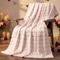 Horaldaily Valentine Blanket Throw, Pink Cute Love Heart Soft Fuzzy Plush Faux Fur Cozy Blankets for Couch Sofa Bed Lounging, Ideal Gifts for Kids Adults Wife Self, 60x80