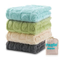 4 Pcs Baby Blankets for Boys Soft Toddler Small Blanket for Daycare, Fleece Kid Mini Blanket for Crib Baby Shower, 30 X 40, Blue Green White Grey