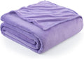 Hansleep Fleece Lilac Throw XL Blanket, Super Soft Flannel Fuzzy Plush Cozy Blanket for All Seasons, Lilac, Throw XL 50x70 Inches