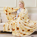 Burritos Tortilla Blanket Queen Size- Premium Lightweight Anti-Static Tortilla Throw Soft Couth Sofa Cozy Warm Flannel Taco Blanket Plush Gift for Daughter Mom, Bedroom Decor 90" x 90"(Burritos Queen)