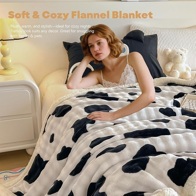 Twin Size Blanket Gift for Women Girl - Fleece Soft Cozy Fuzzy Blankets for Bed Couch Winter All Season 45x60 Inches