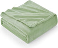 Hansleep Fleece Sage Green Full Blanket, Super Soft Flannel Fuzzy Plush Cozy Blanket for All Seasons, Sage Green, Full 84x90 Inches