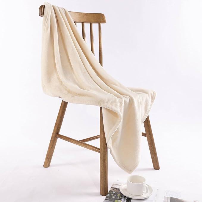 NANPIPER Baby Blankets, Super Soft Fleece Fuzzy Blanket for Toddler, Luxury Cozy Lightweight Microfiber Plush Blanket-Throw Size 30"x40",Beige