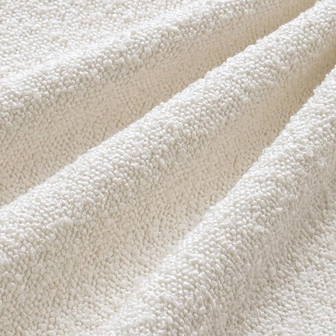 MIULEE Pack of 4 Decorative Textured Boucle Throw Pillow Covers 18x18 Inch White Accent Pillow Cases Soft Couch Cushion Covers for Modern Farmhouse Boho Chair Sofa Bed Livingroom Home Decor