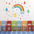 HLNIUC Colorful Rainbow Wall Sticker(35”x24”) You Are Smart Art Decal,Inspirational Quotes Window Cling,Positive Quotes Wall Art,Rainbow Raindrop Inspiring Words Room Decal for Kids Room Living Room