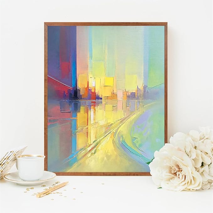 CHDITB Neutral Abstract Framed Canvas Wall Art Set Of 3, Modern Minimalist Wall Decor, Color Block Textured Paintings, Vintage Mid Century Art Prints For Living Room, Hallway, Office Decor -12X16 Inch