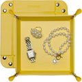 UnionBasic Small Valet Tray, Jewelry Tray for Rings Watches Earrings, Entryway Catchall Caddy for Coins Keys Change, Nightstand Bedside Valet Holder, Trays for Electronic Gadgets, Lemonade