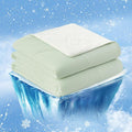 Cozy Bliss Cooling Comforter King Size, Cooling Blankets for Hot Sleepers and Night Sweats, Light Mint Green Cream Summer Comforter for King Size Bed, Breathable Soft Lightweight Silk Smooth