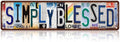 Vintage Simply Blessed Street Sign Wall Decor Metal Tin Signs for Bar Home Bedroom Garage