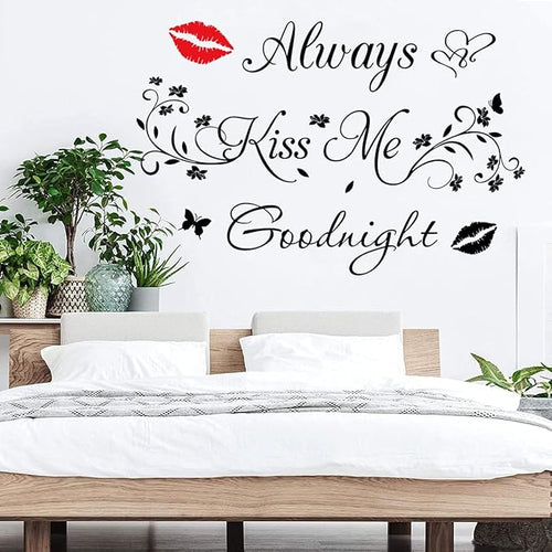 Aeways Kiss Me Goodnight Wall Stickers Decals Wall Decor Home Decorations
