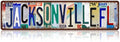 Vintage City Street Sign Jacksonville,FL Wall Decor Metal Tin Signs for Bar Home Bedroom Garage