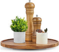 12" Acacia Wood Lazy Susan Turntable Organizer, Lazy Susan for Table Top Cabinet Dining Pantry Countertop Cupboard Organization, Decorative Tray for Kitchen Bathroom Decor Coffee Bar Accessories