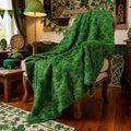St. Patrick's Day Throw Blanket 50 x 60 Inch Irish Green Shamrock Blanket Velvet Faux Rabbit Fur Soft Lightweight for Home Living Room Couch Sof Bedding St. Patrick's Day Decor
