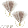 Pretty Jolly Boho Wall Art, Hanging Artificial Pampas Display, 2 Pack - Beige, Coffee, Gold - Living Room, Bedroom, Bathroom, Dining Room