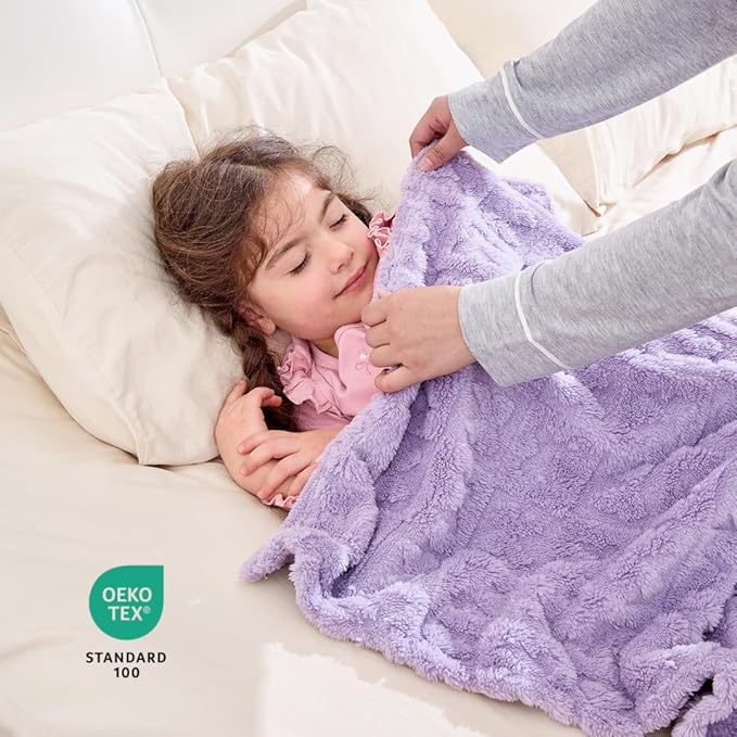 Belle Bow Baby Blanket 30x40 – Ultra Soft Fleece Bow Blanket for Gender Reveal, Cozy Baby & Pet Stroller Blanket for Newborn Infant Toddler (Lavender)