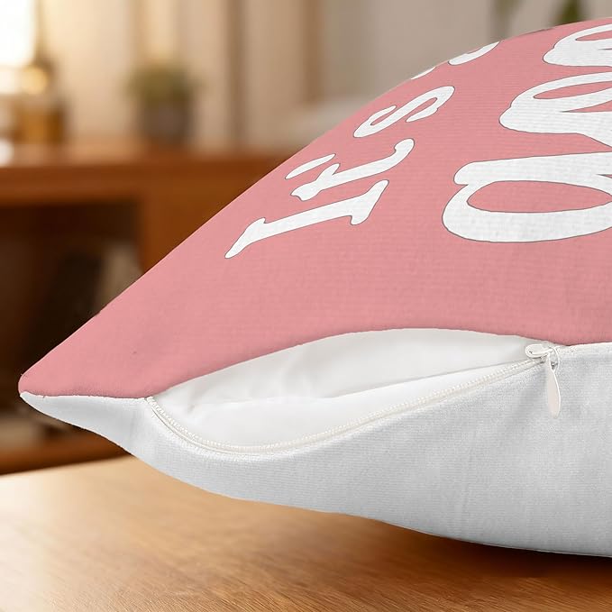 Hexagram Spring Summer Pillow Covers 18x18 Set of 4, Outdoor Floral Daisy Decorative Pink Throw Pillow Covers, You are My Sunshine Farmhouse Cushion Case for Couch Sofa Indoor Home Decor(No Insert)