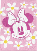Jay Franco Kids Plush Throw Blanket – Soft & Cozy Fleece Throw for Bedroom & Couch Décor, Official Licensed Product, Pink - Minnie Mouse, 60x90 - Large Blanket