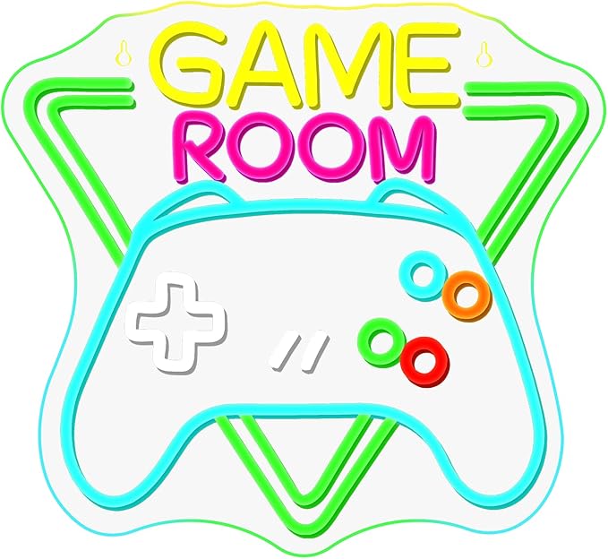 Gamerneon Game Room Neon Sign Gaming Neon Signs for Wall Decor Man Cave Led Light Game Zone Club Gamer Lover Teens Bedroom Home Boys Gift