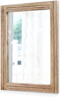 AAZZKANG Rustic Mirror for Wall with Rectangle Wood Framed Decorative Hanging Mirrorrs Large 28"x20"for Bedroom Bathroom Living Room Dressing Room
