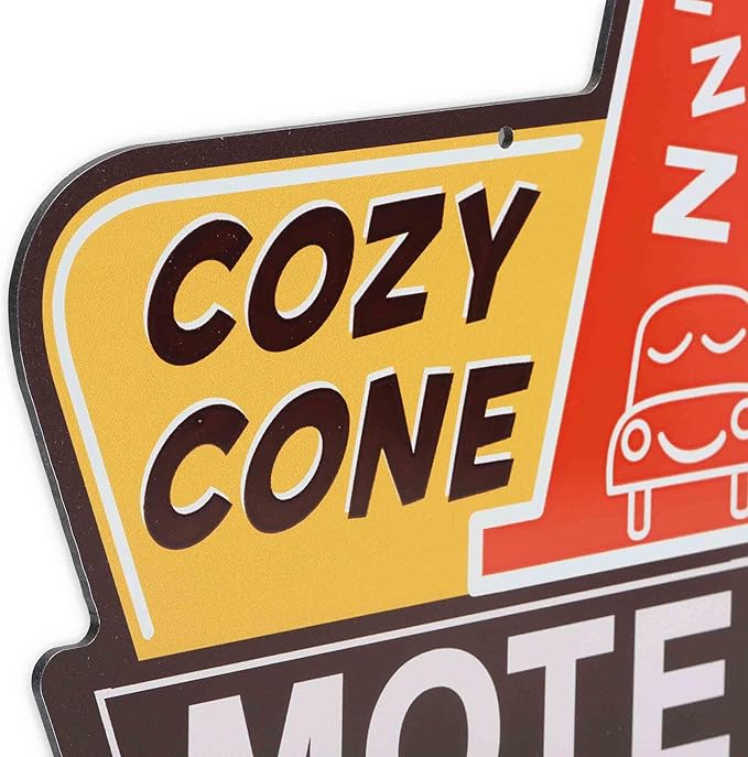 Disney Pixar Cars Cozy Cone Motel Metal Wall Sign - Fun Cars Decoration for Home