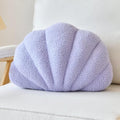 Lfsaaj Lavender Seashell Throw Pillows, Shell Shaped Throw Pillows, 13 Inch Soft Home Decorative Pillow Plush Cushion for Bed Couch Living Sofa Room Decor Accent Throw Pillow
