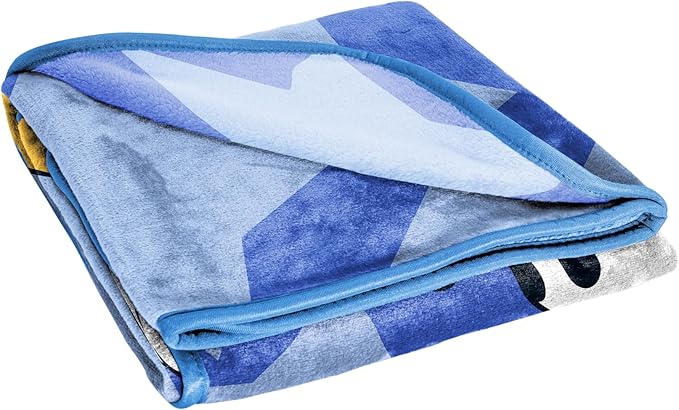 Jay Franco Kids Plush Throw Blanket – Soft & Cozy Fleece Throw for Bedroom & Couch Décor, Official Licensed Product, Blue - Mickey Mouse, 40x50 - Travel Blanket