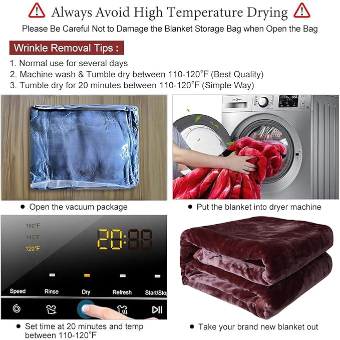 JYK Fleece Plush Blanket - 4.4 LB, 1 Ply Lightweight Korean Style Mink Blanket, King 85" x 95" - Super Soft, Warm & Cozy, Microfiber Bed Blanket for All Seasons, Brown